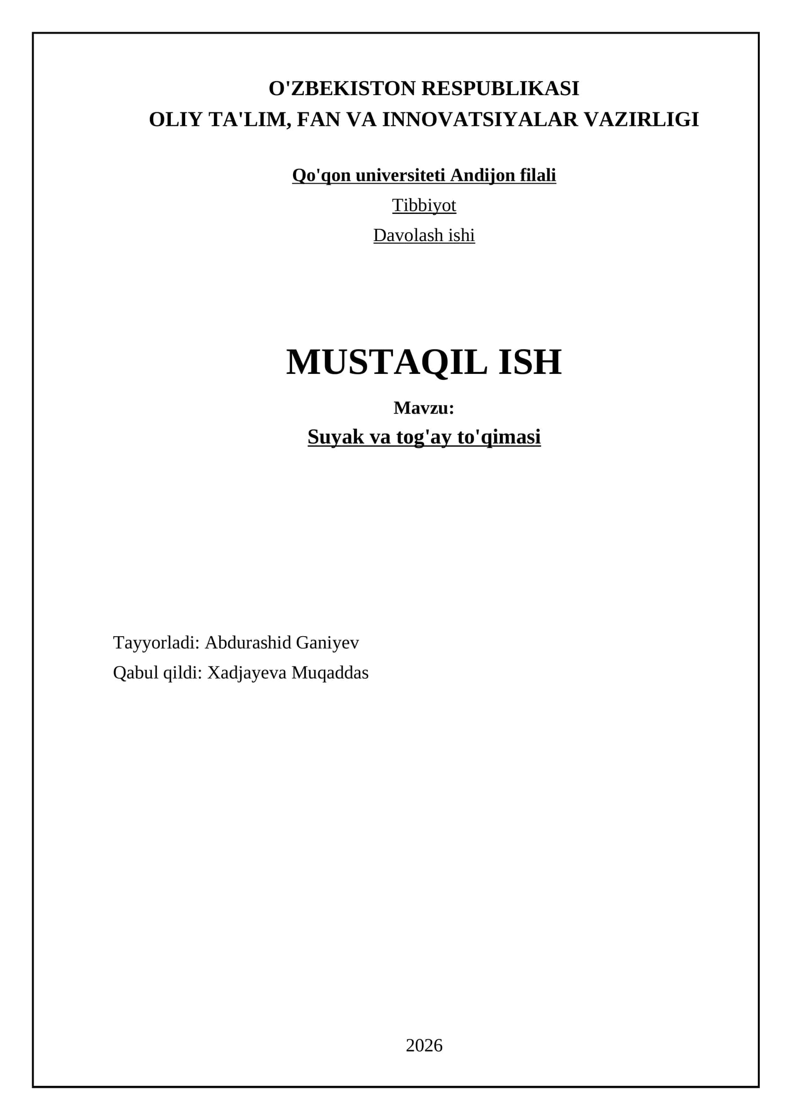Suyak va tog'ay to'qimasi