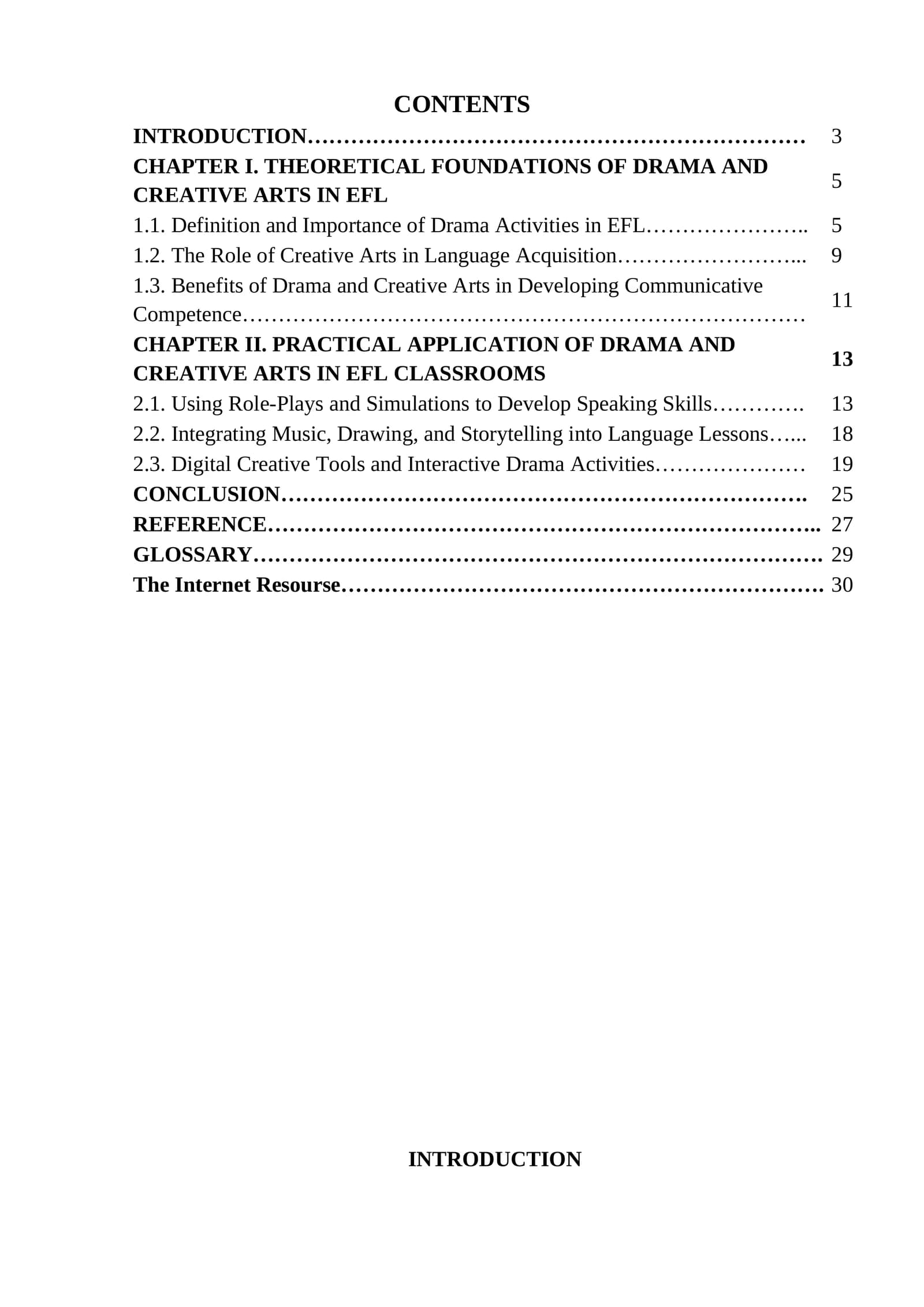 The Use of Drama and Creative Arts Activities in Teaching English as a Foreign Language