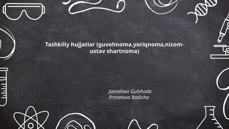 Tashkiliy hujjatlar