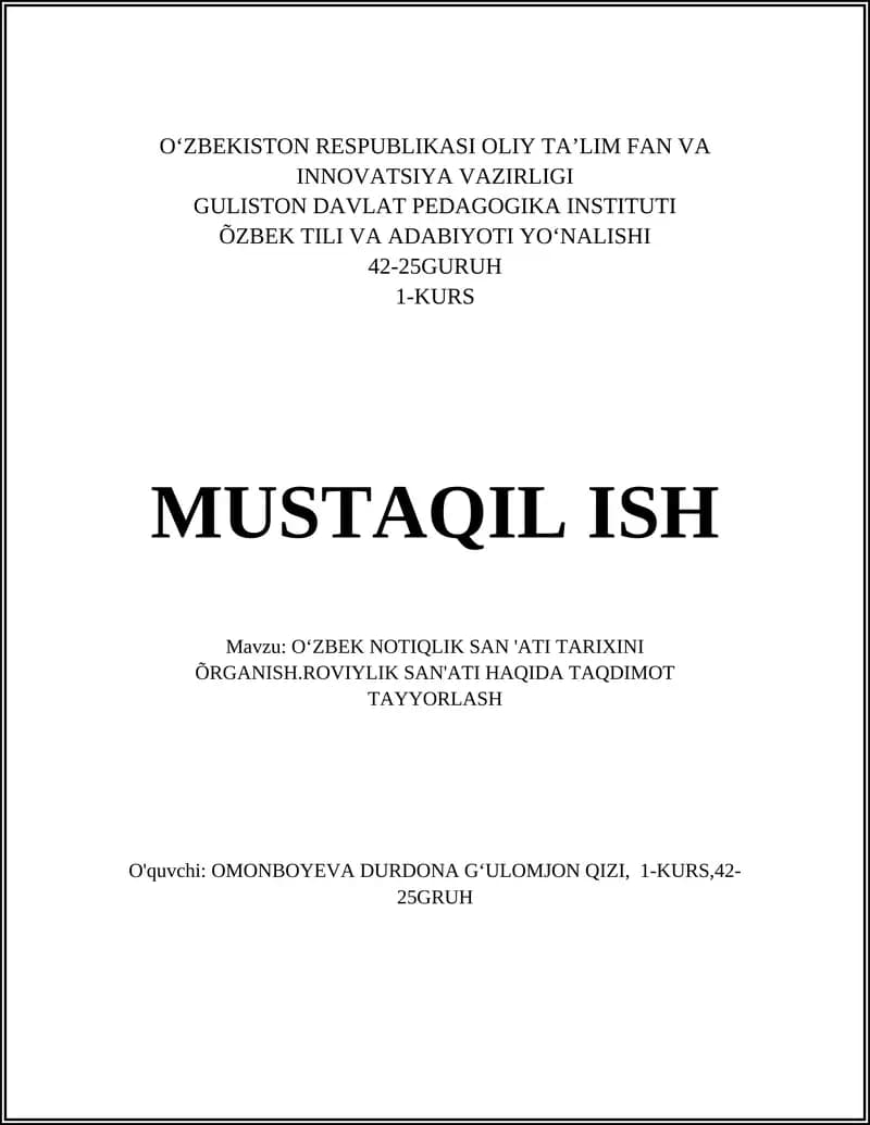 Oʻzbek Notiqlik San'ati Tarixi