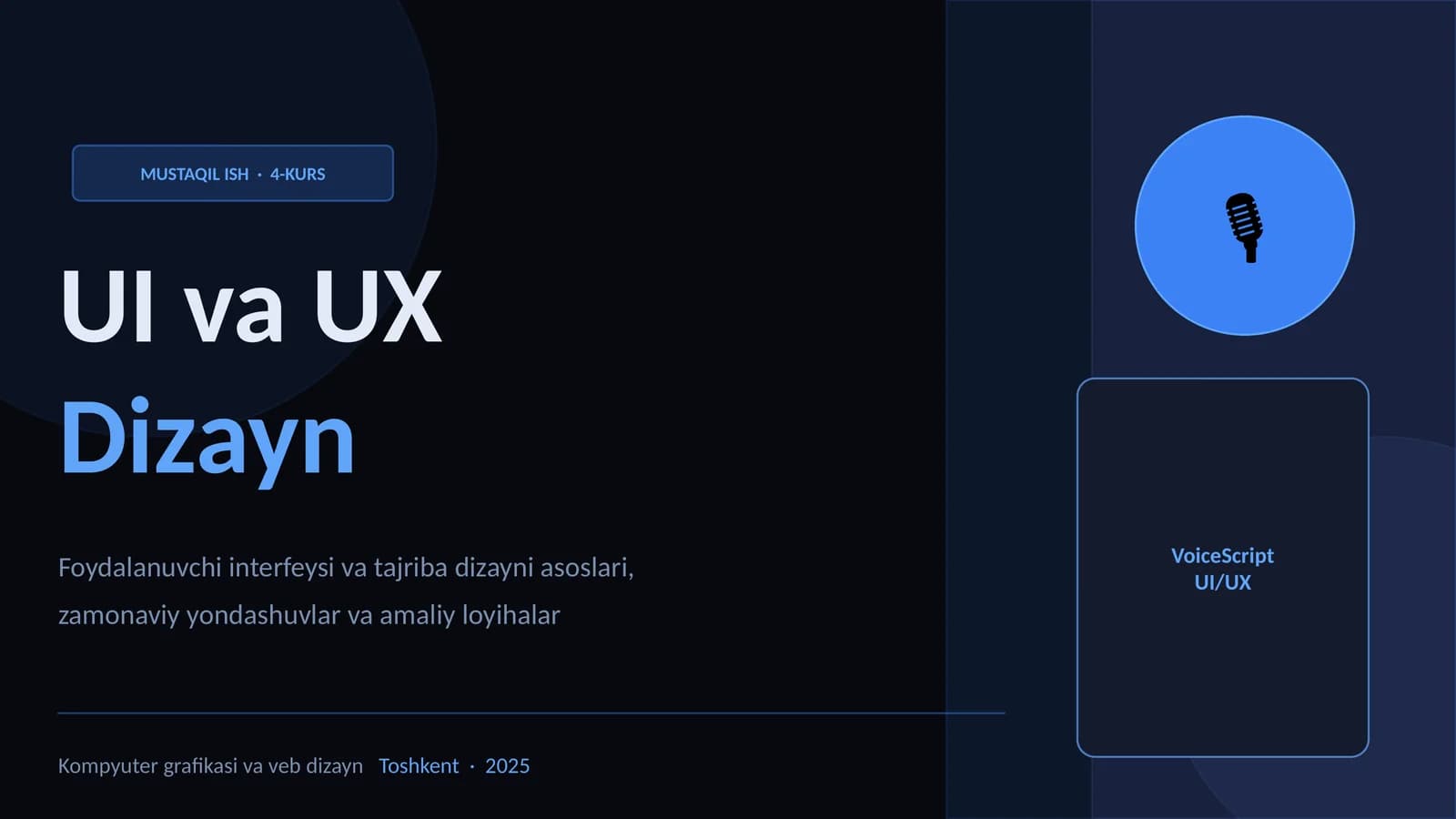 UI va UX Dizayn