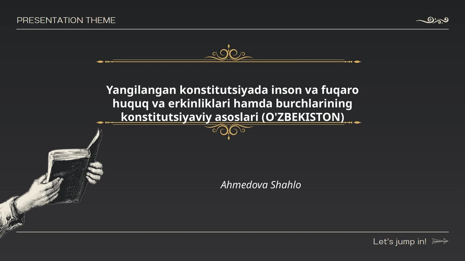 Yangilangan konstitutsiyada inson va fuqaro huquq va erkinliklari hamda burchlarining konstitutsiyaviy asoslari (O'ZBEKISTON)