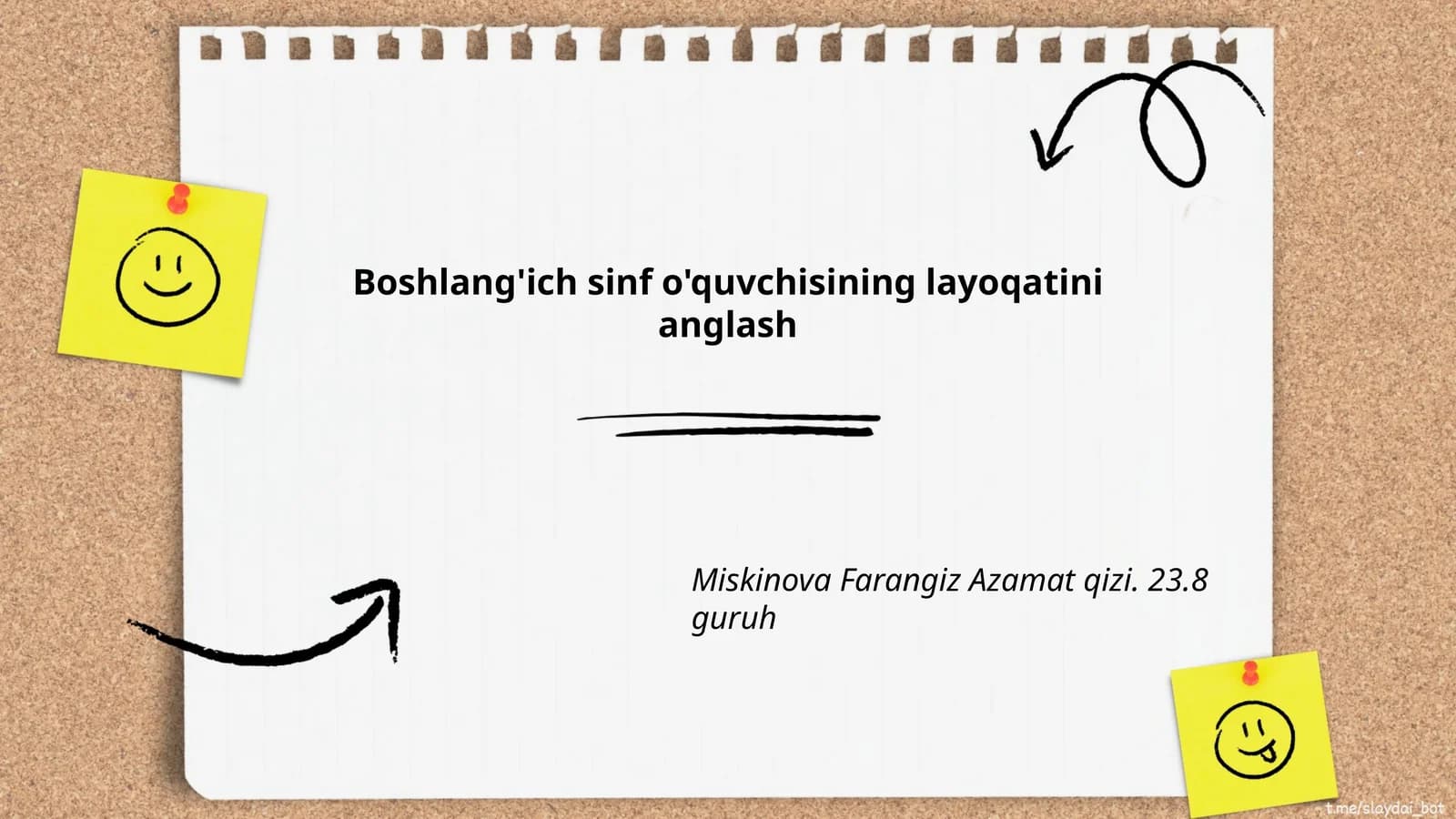 O'qish yutuqlari va ko'nikmalari