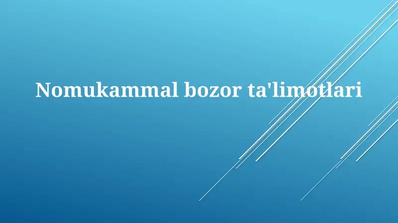 Nomukammalbozorta'limotlari