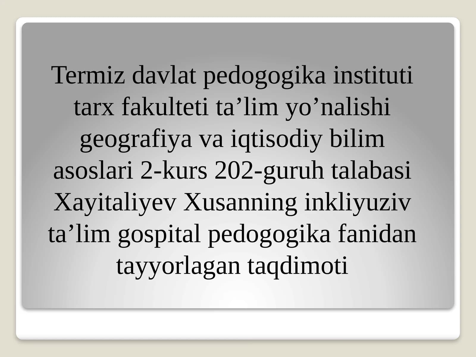 Imkoniyat cheklangan bolalarning samarali inkluziv ta'lim olishning asosiy shartlari