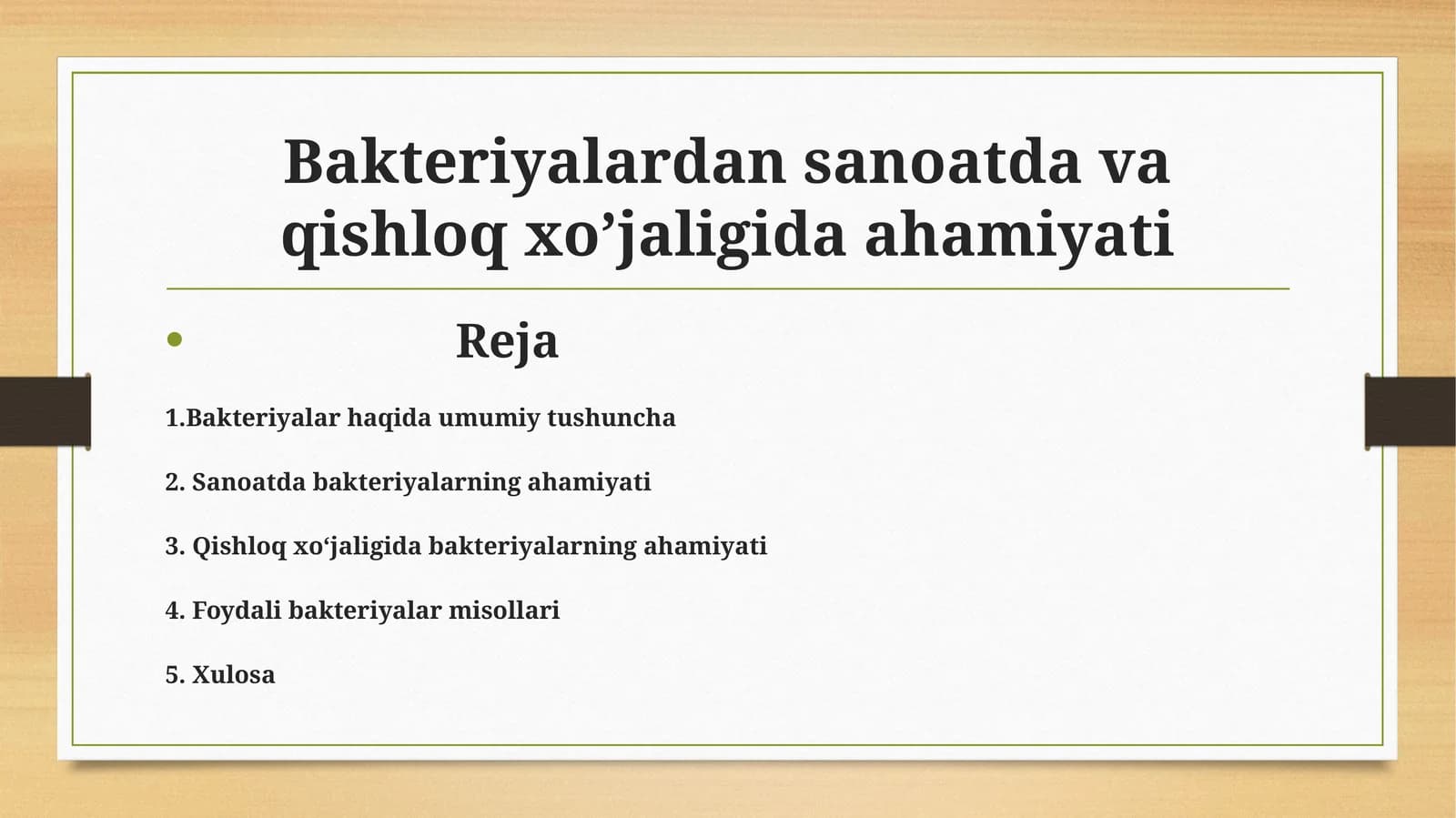 Bakteriyalardan sanoatda va qishloq xo’jaligida ahamiyati