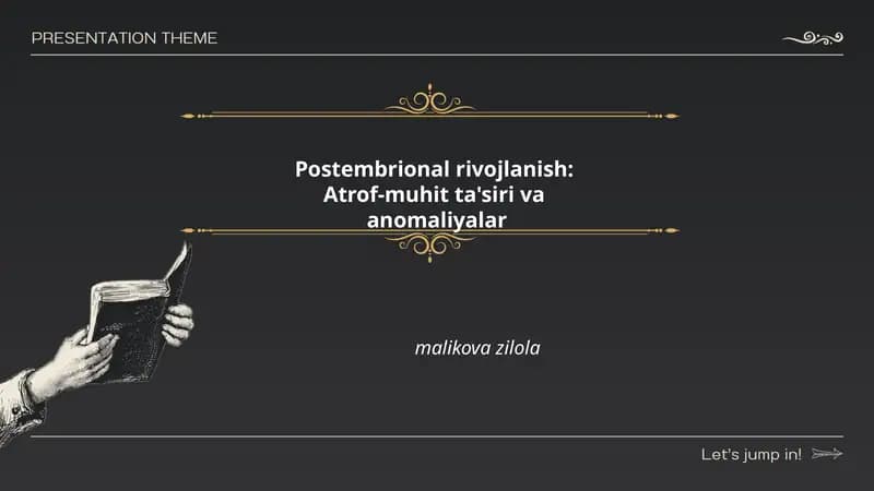Postembrional rivojlanish