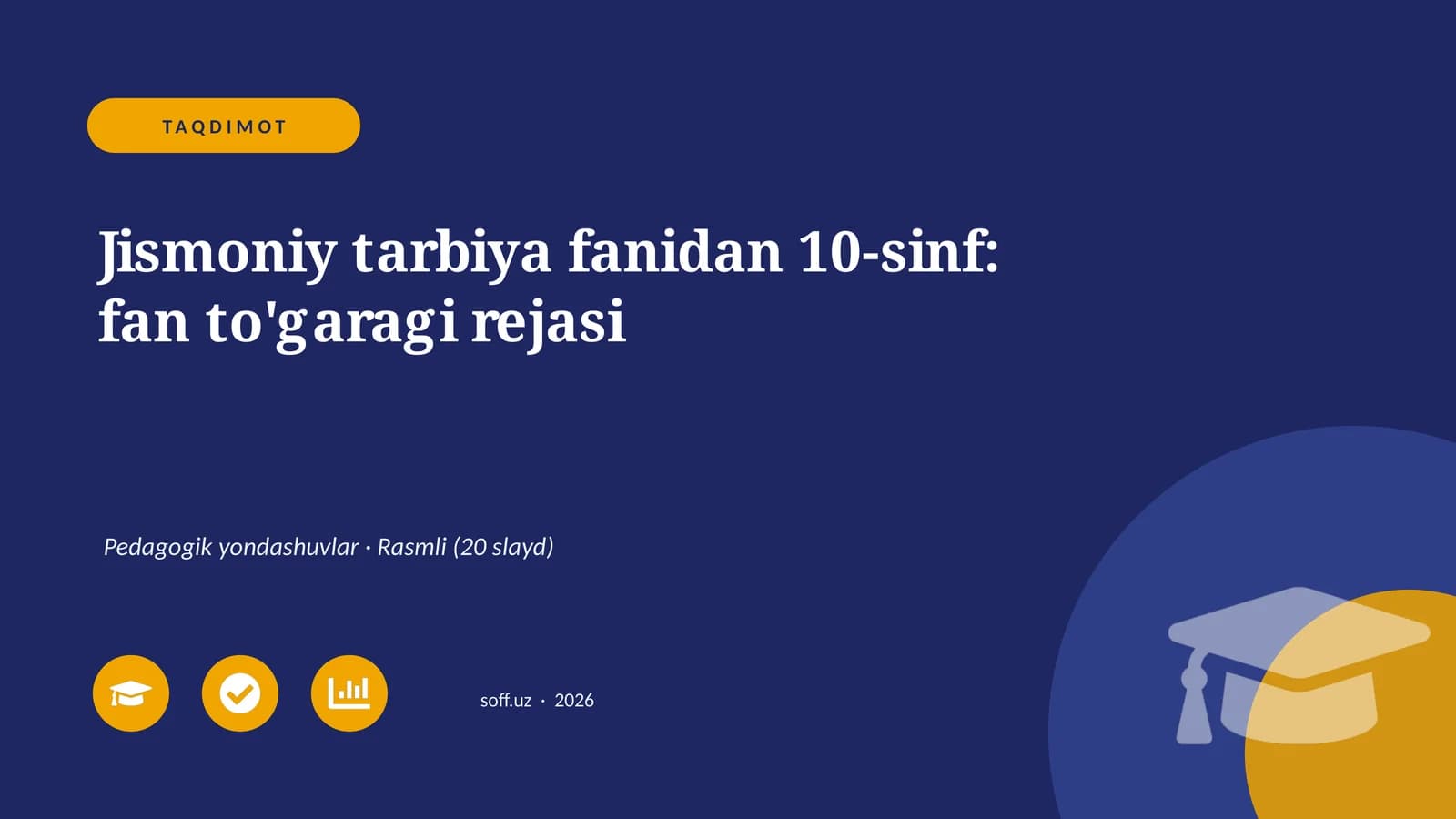 10-sinf: fan to'garagi rejasi