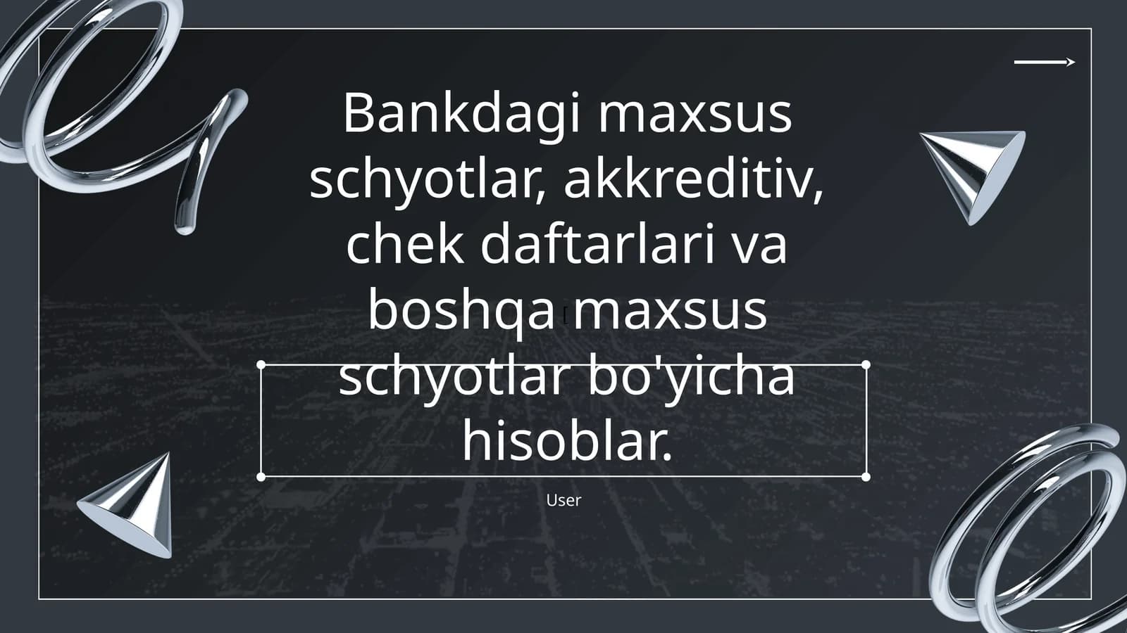 Bankdagi maxsus schyotlar, akkreditiv, chek daftarlari va boshqa maxsus schyotlar bo'yicha hisoblar