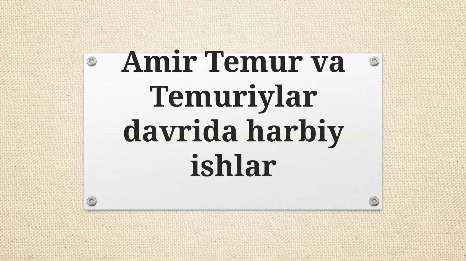 Temur va Temuriylar davrida harbiy ishlar