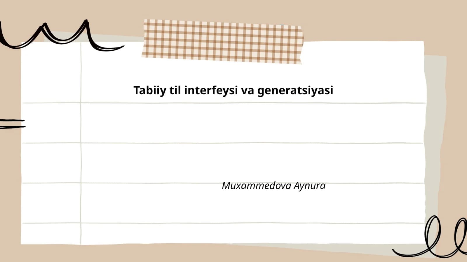 Tabiiy til interfeysi va generatsiyasi