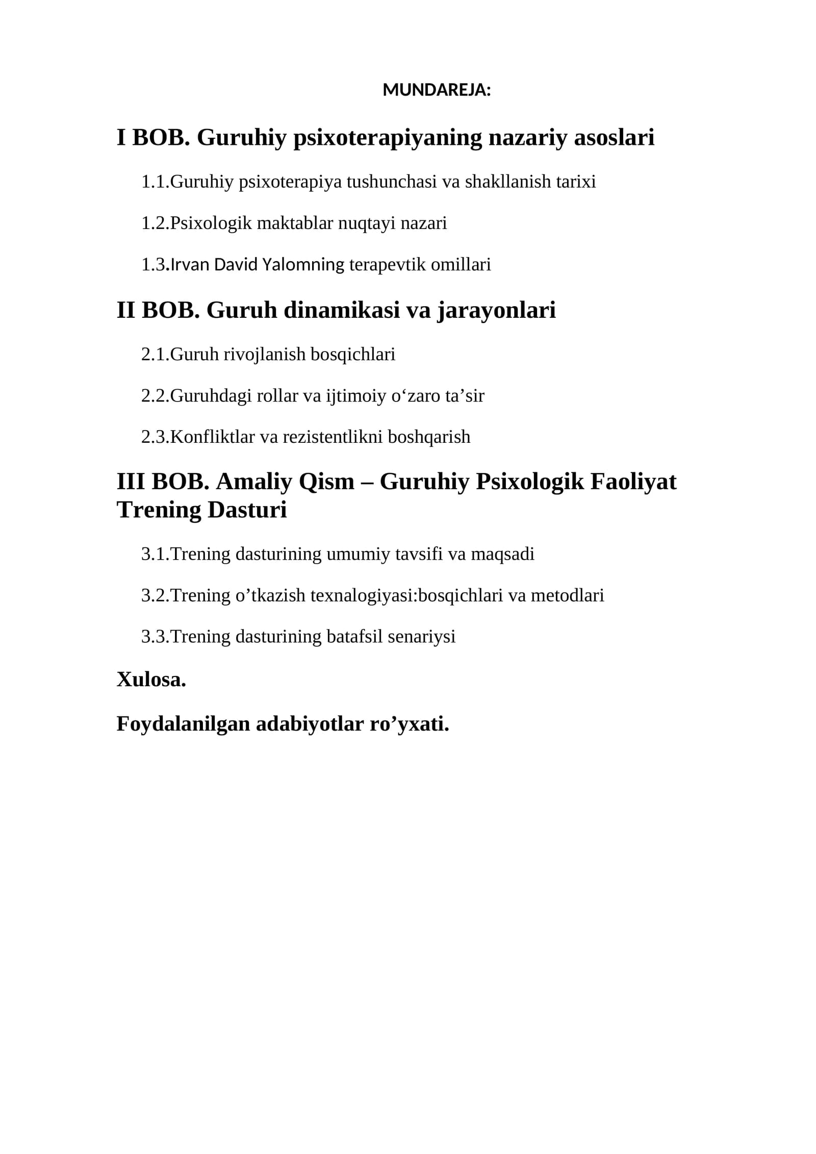 Guruhiy psixoterapiyaning nazariy asoslari