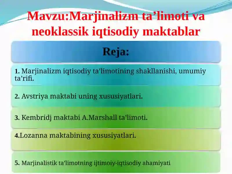 Marjinalizm va uning rivojlanish davri