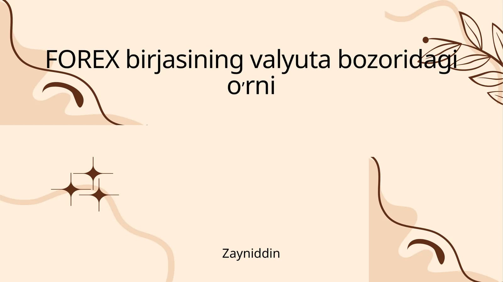 FOREX birjasining valyuta bozoridagi o'rni