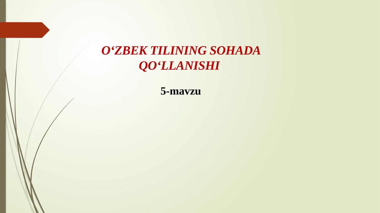 O‘ZBEK TILINING SOHADA QO‘LLANISHI5-mavzu MATN VA UNING TURLARI