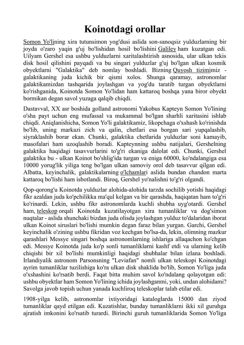 Koinotdagi orollar