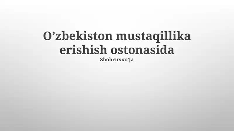 Mustaqillik yo'li