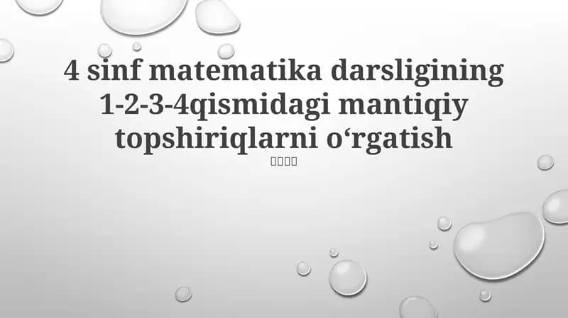 4 sinf matematika darsligi
