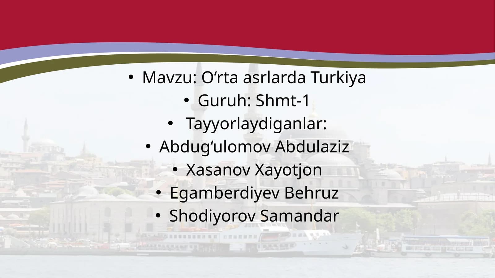 O‘rtaasrlarda Turkiya