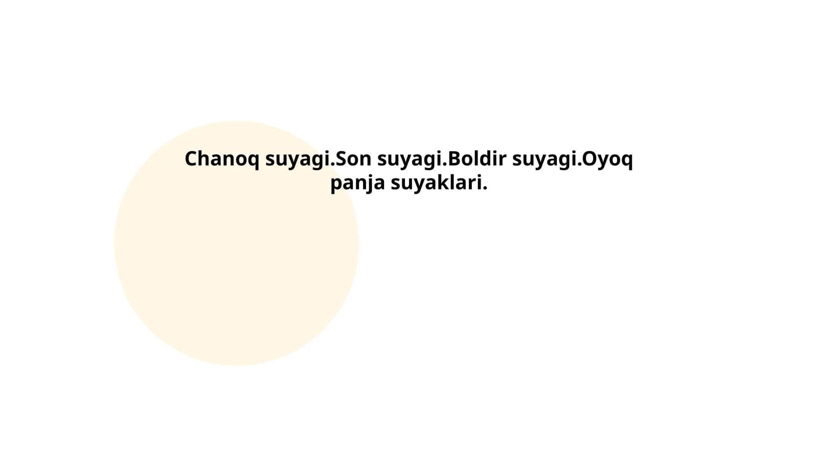 Chanoq suyagi anatomiyasi