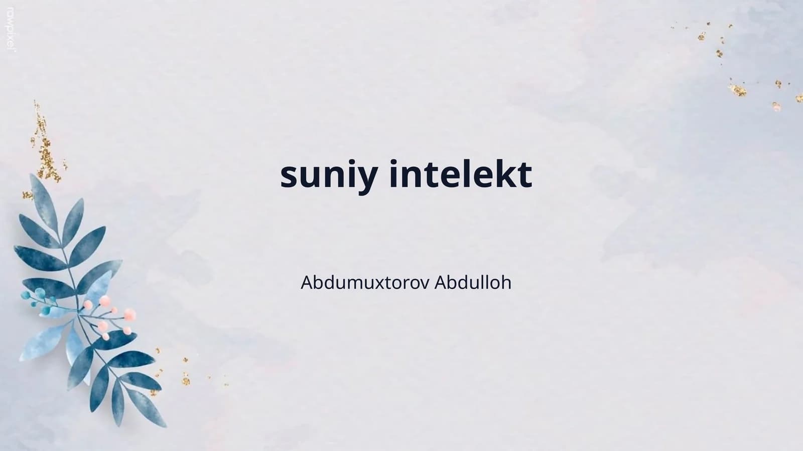 suniy intelekt