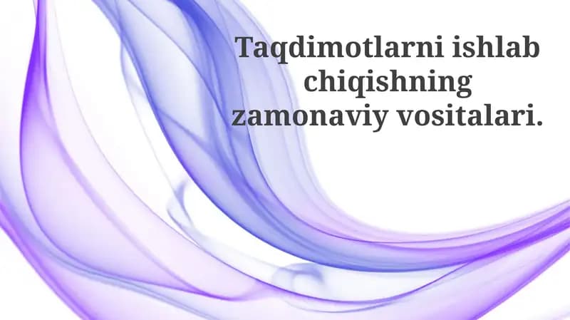 Zamonaviy Prezentatsiya Dasturlari