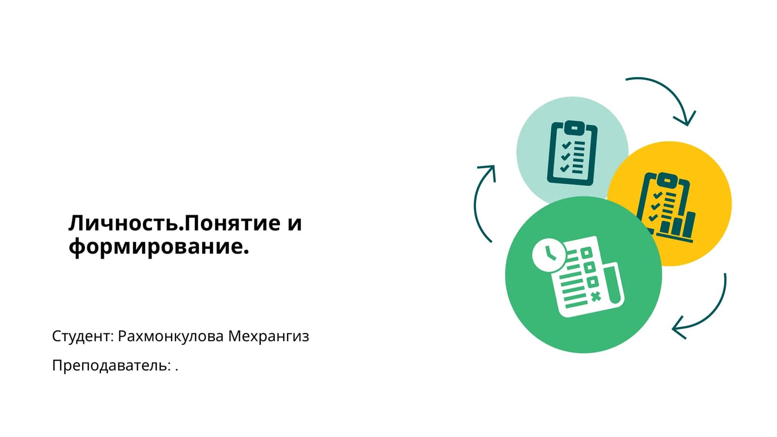 Личность.Понятие и формирование