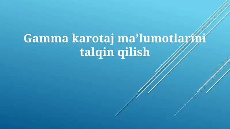 Gamma nurlari jurnali