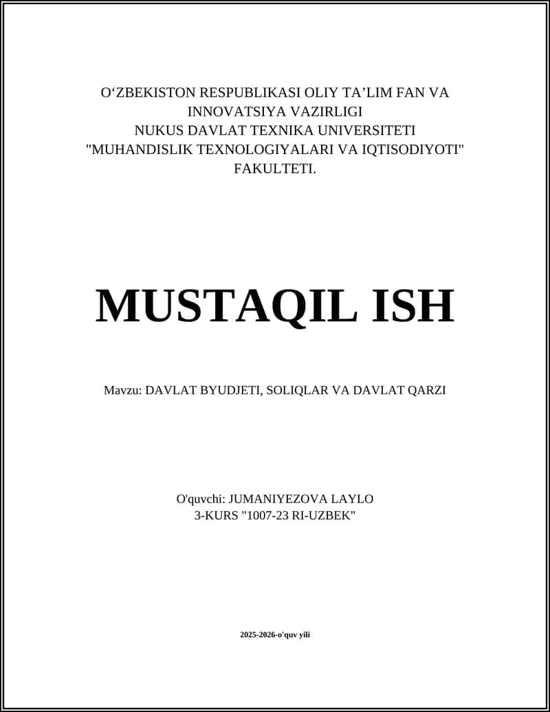 MUSTAQIL ISH