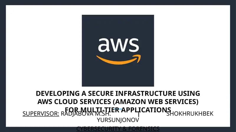DEVELOPINGASECUREINFRASTRUCTURE USING AWS CLOUD SERVICES (AMAZON WEB SERVICES) FOR MULTI-TIER APPLICATIONS