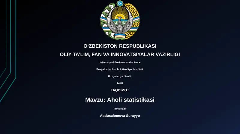 Aholi statistikasi