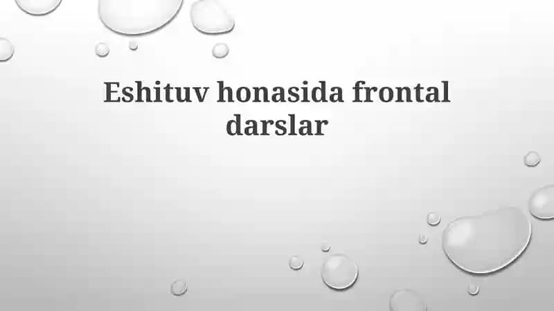 Frontal Ma'ruzalar