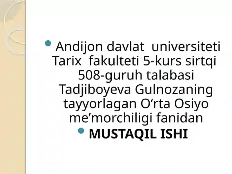 Xiva me’morchiligi