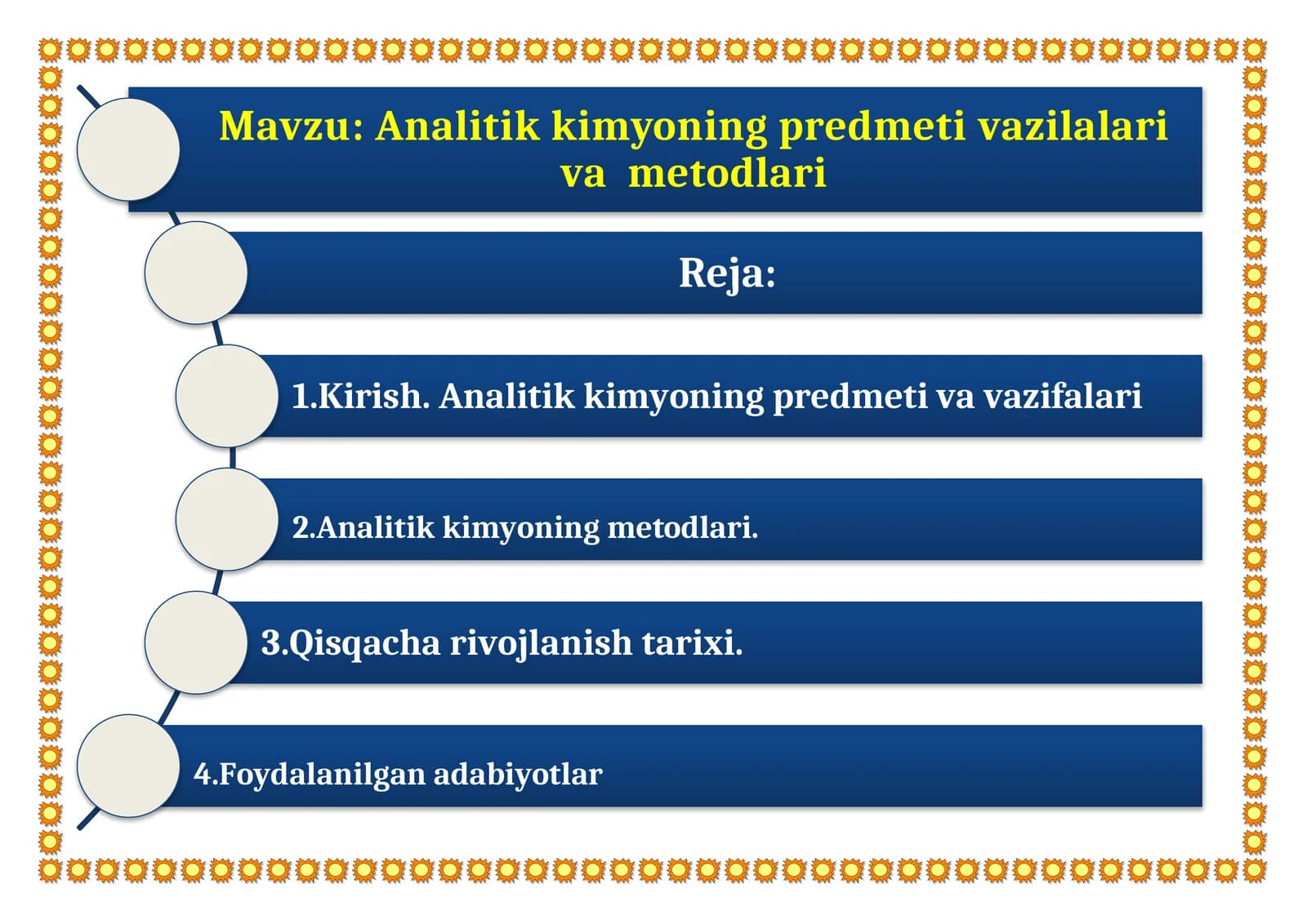 Analitik kimyo qanday fan va unimanio’rganadi?