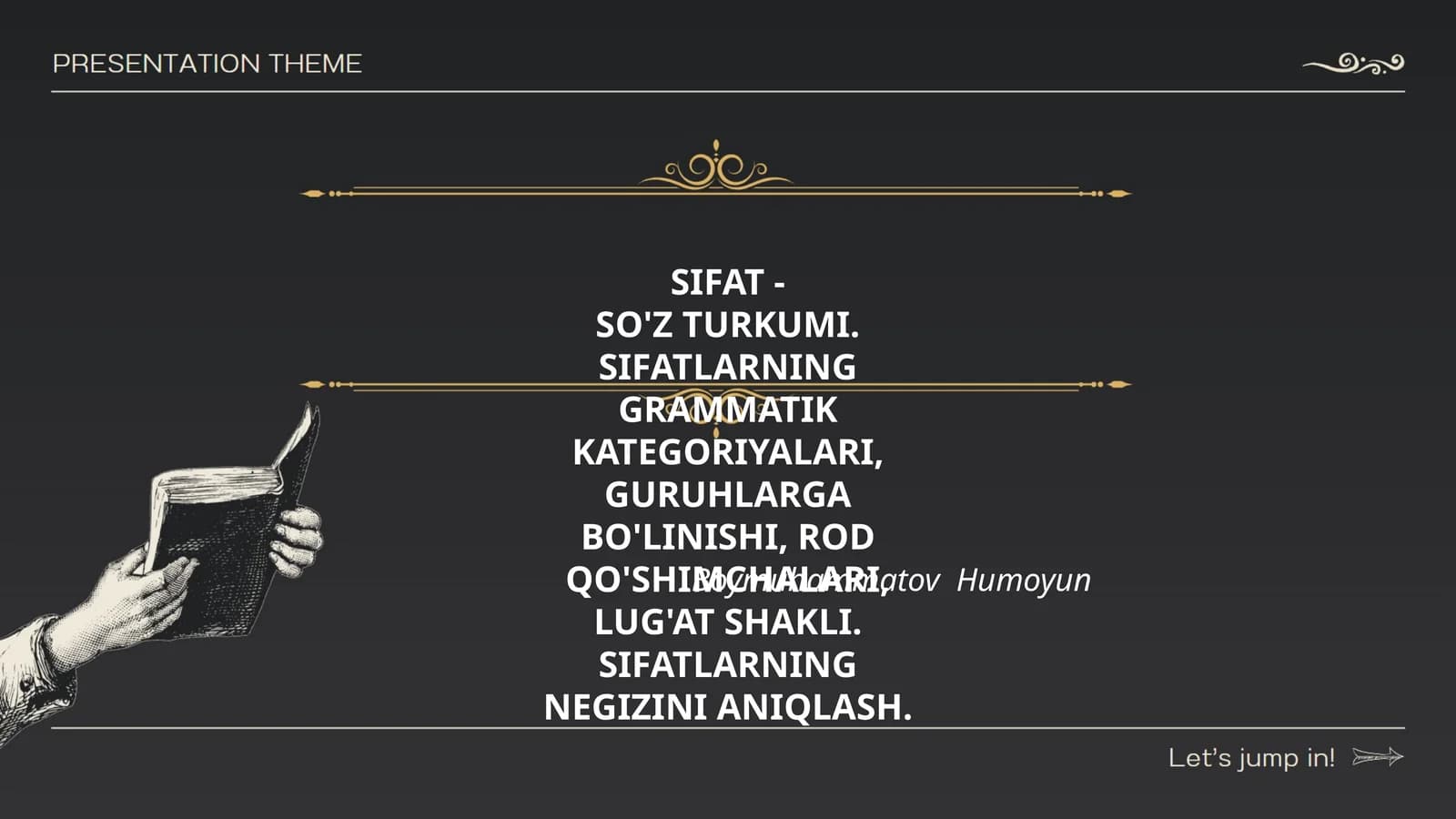 Sifat - So'z Turkumi