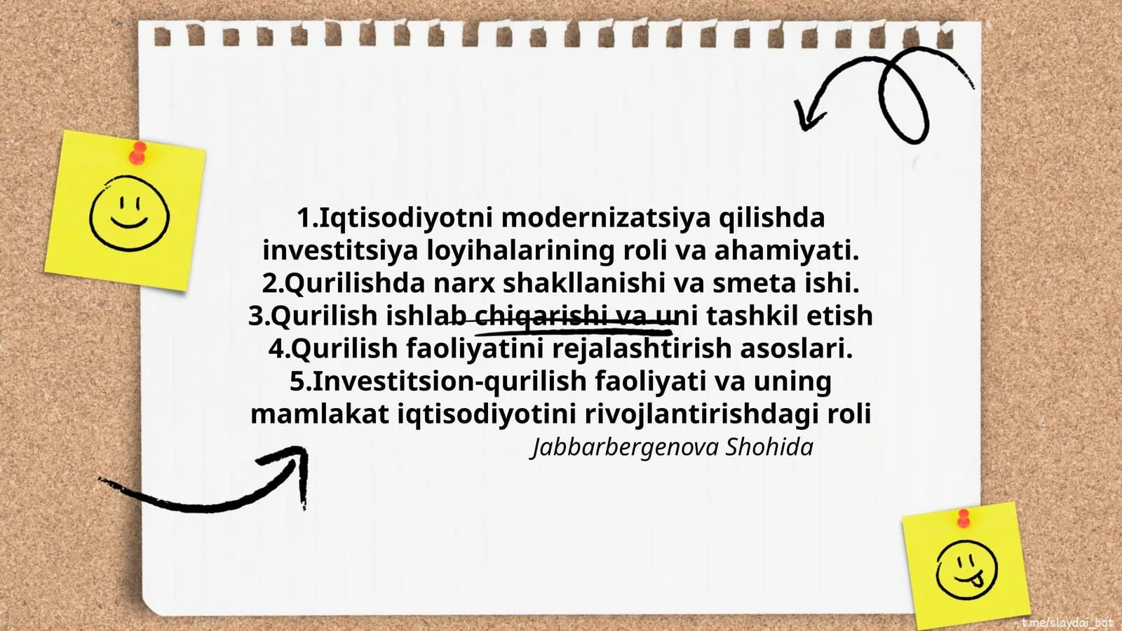 Qurilish sohasidagi investitsiya loyihalari