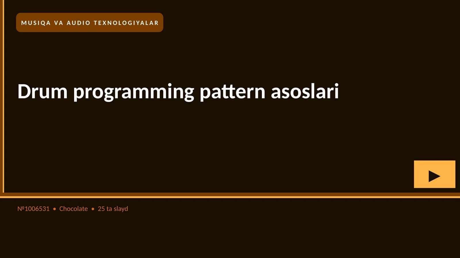 Drum programming pattern asoslari