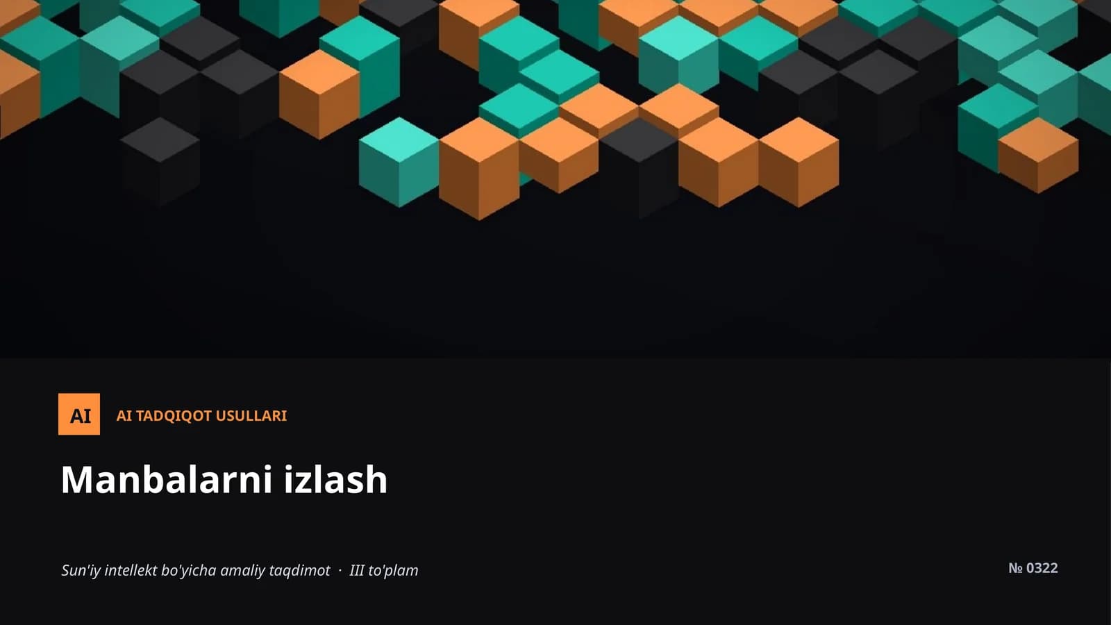 AI TADQIQOT USULLARI