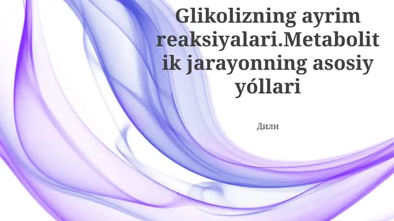 Glikolis: Umumiy ma'lumot