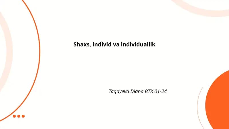 Shaxs, individ va individuallik