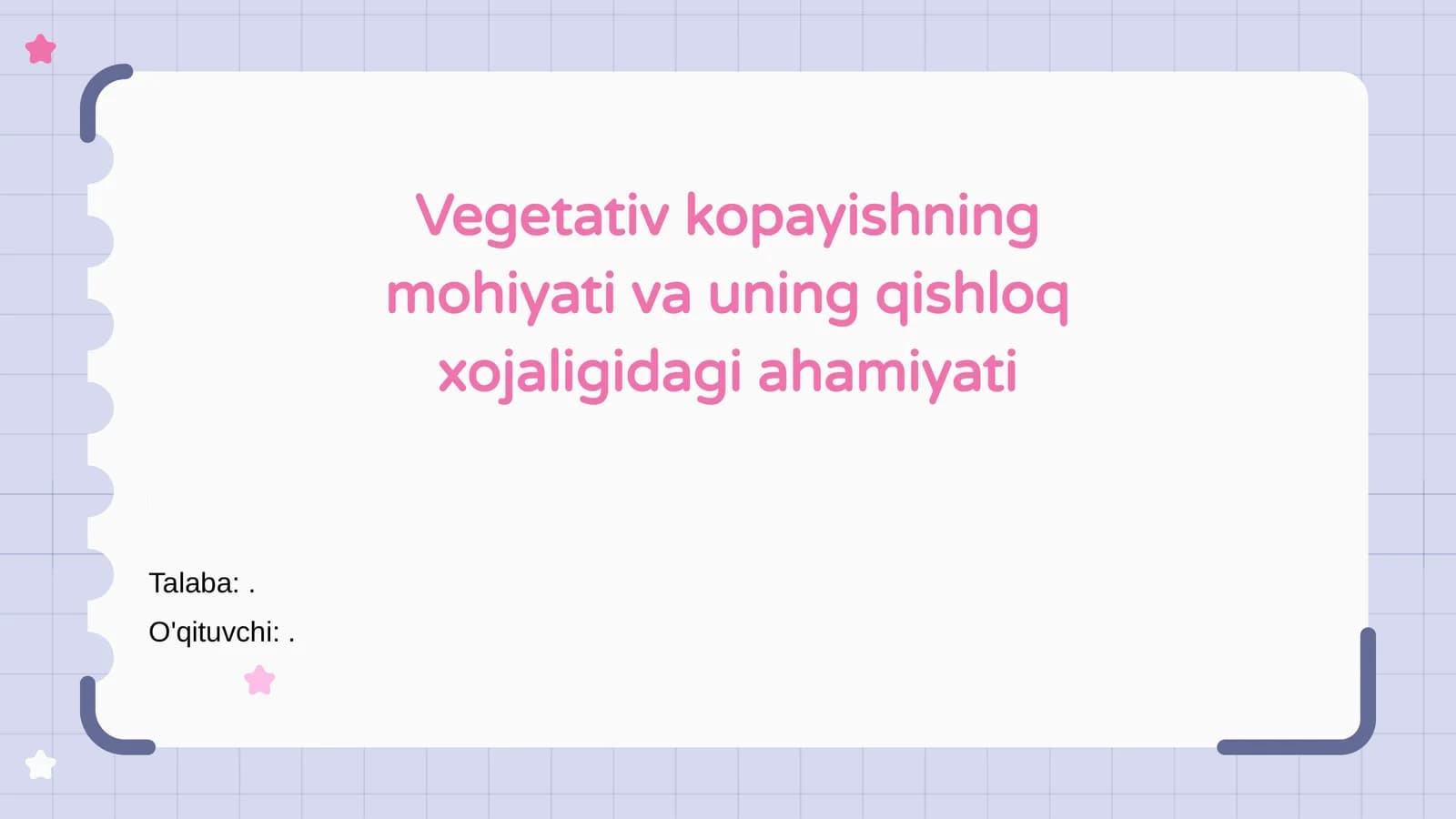 Vegetativ kopayishning mohiyati va uning qishloq xojaligidagi ahamiyati