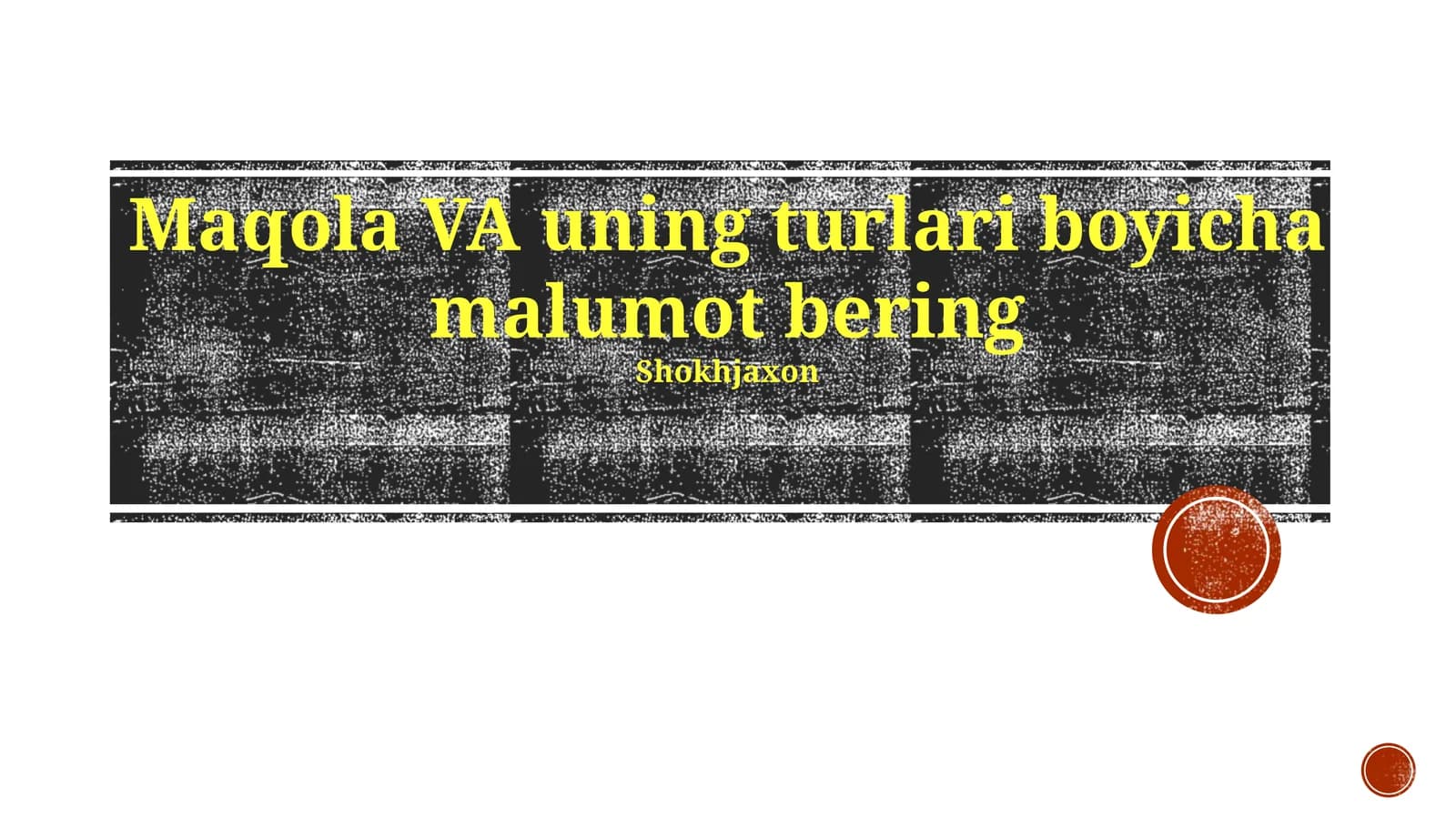 Ilmiy Maqolalar