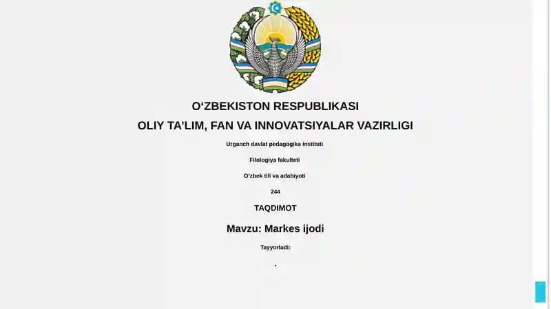 Markes ijodi