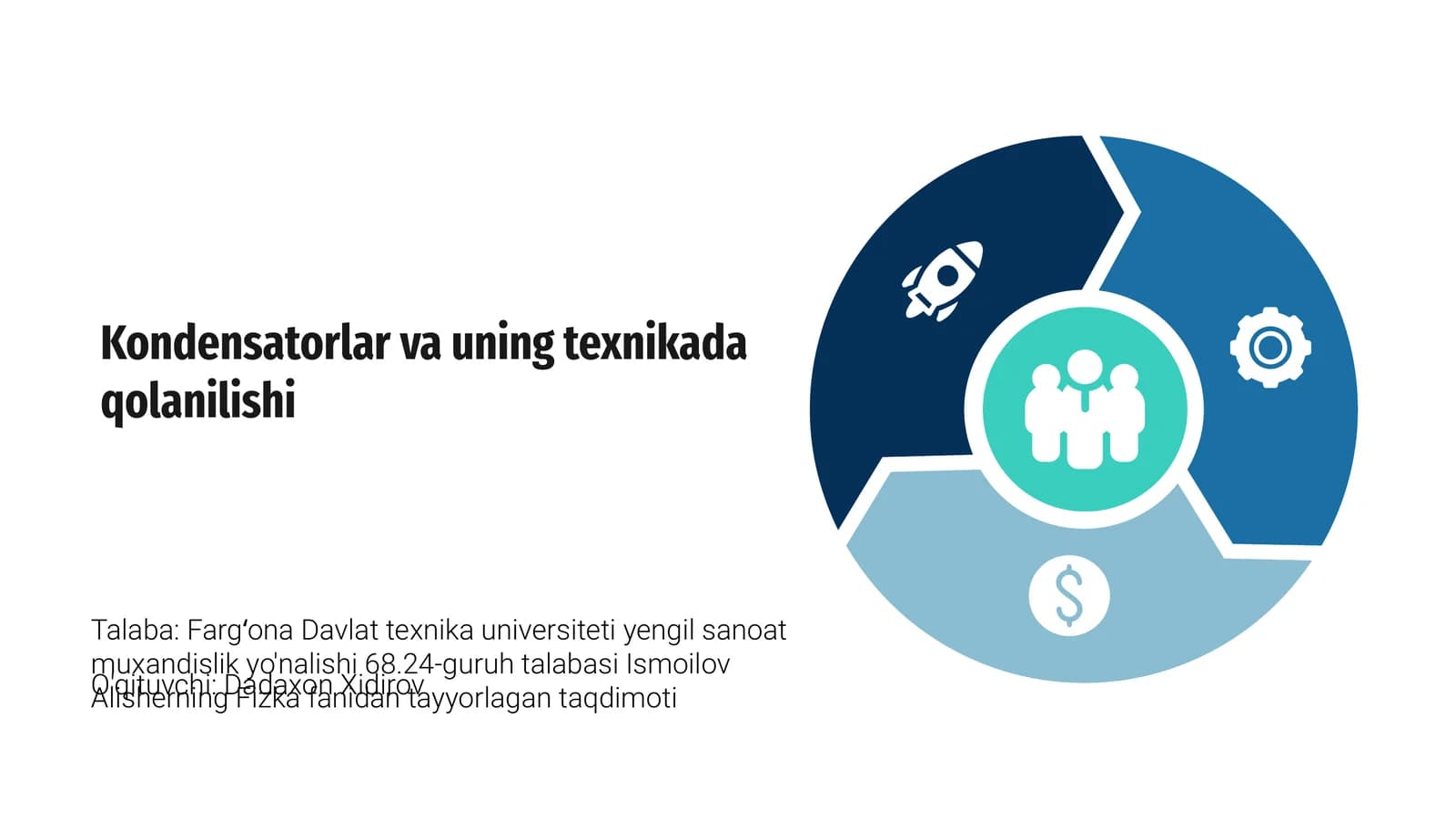 Kondensatorlar va uning texnikada qo'llanilishi