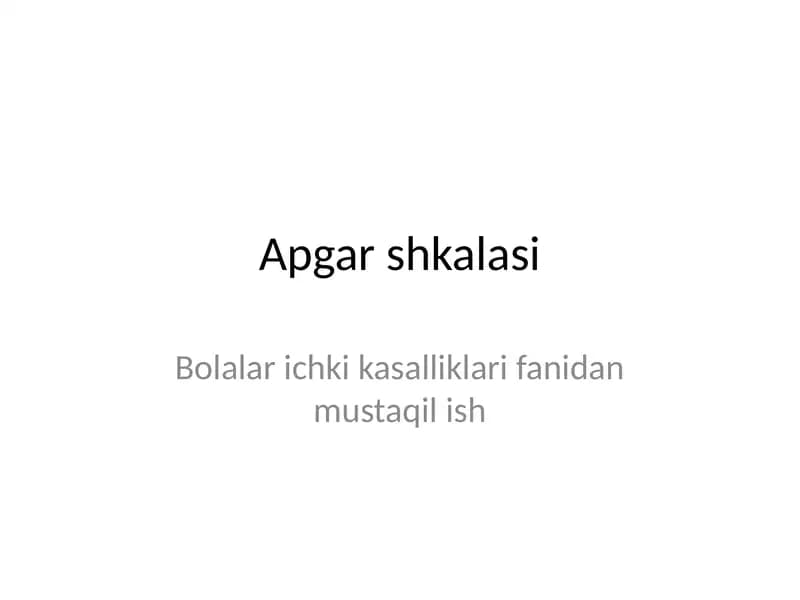 Apgar shkalasi