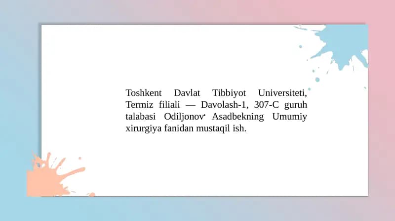 Zamonaviy fizik antiseptika usullari. Kimyoviy va biologik antiseptikalar guruhlari.