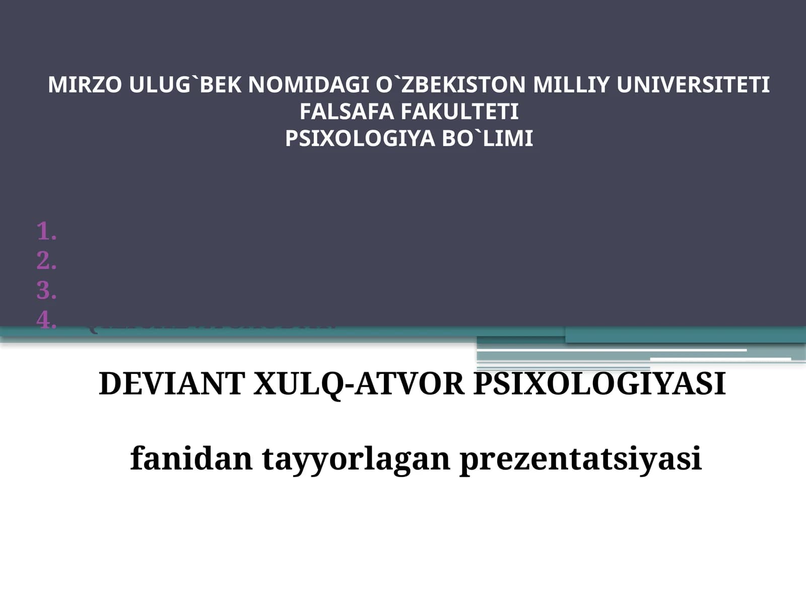 III Kurs talabalari
