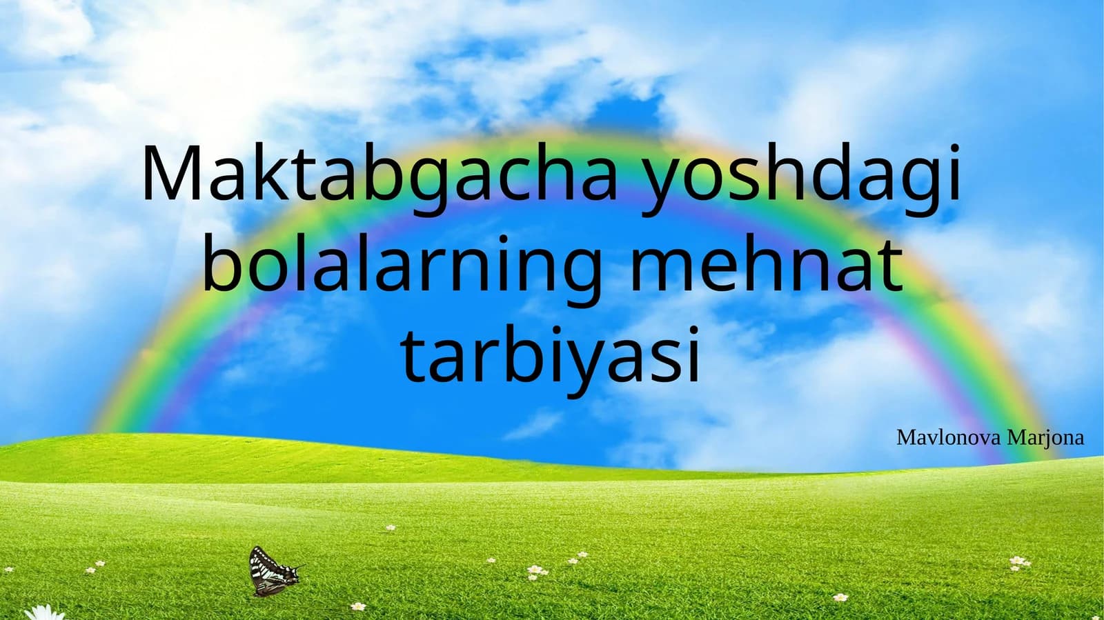 Maktabgacha yoshdagi bolalarning mehnat tarbiyasi