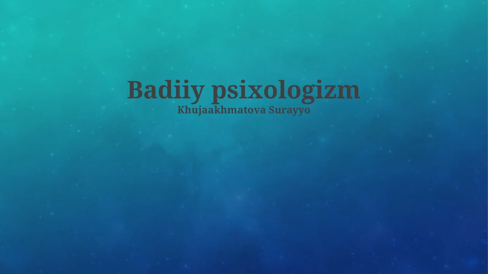 Badiiy psixologizm