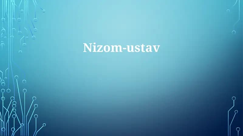 Nizom-ustav